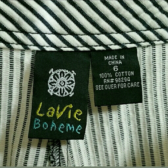 LaVie Boheme 6 High Waist Striped Crops (A) - Picture 4 of 9